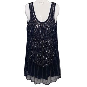 Angie Dress Womens Medium Beaded Sequin Fairy Whimsigoth Goth Boho Festival